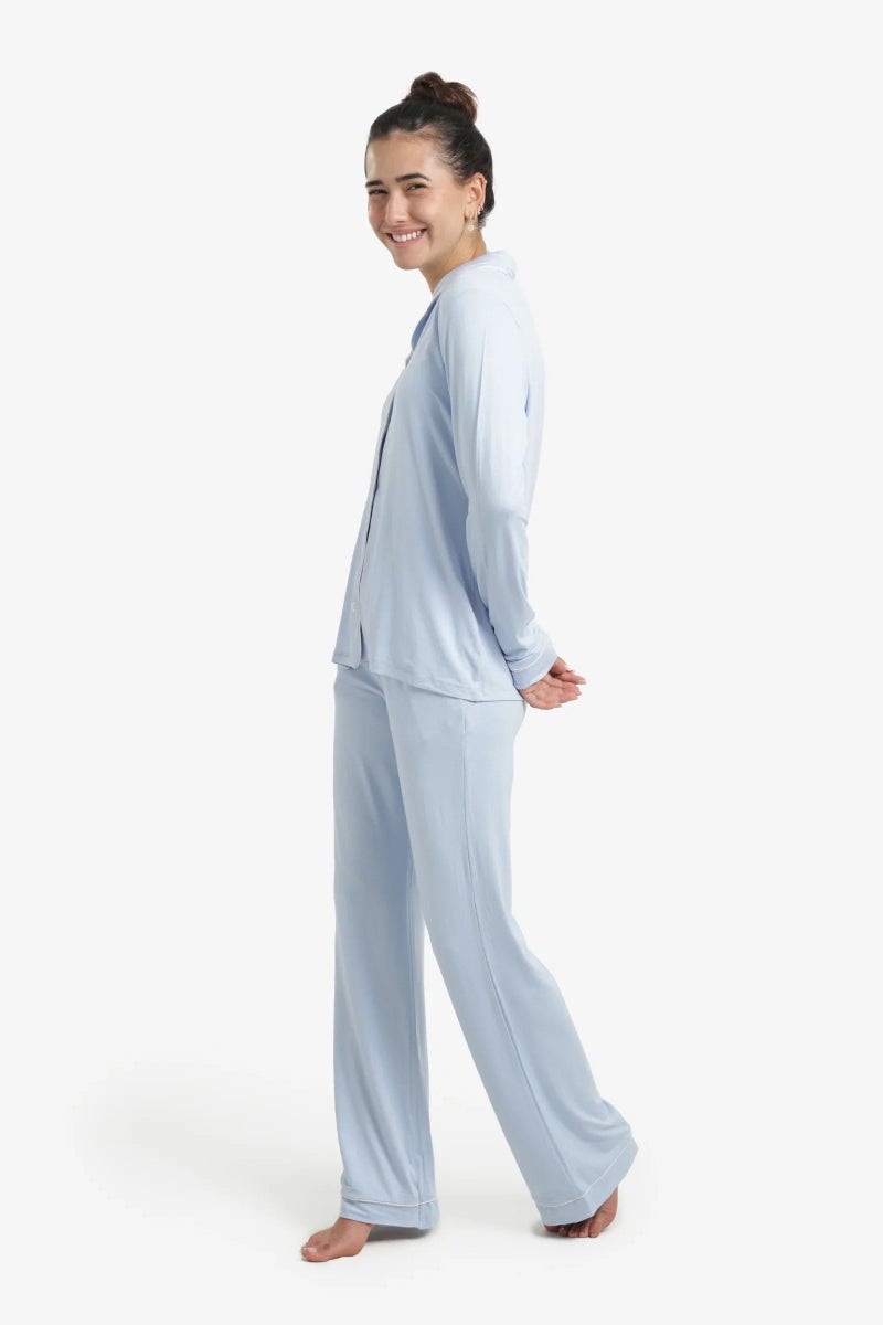 Carina Classic Piped Viscose Pyjama Set - Image 5